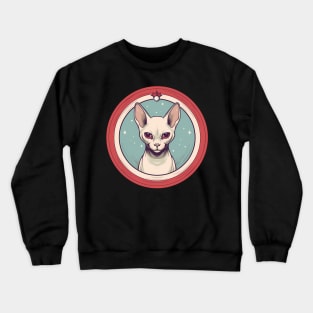 Sphynx Cat Xmas Ornament, Love Cats Crewneck Sweatshirt